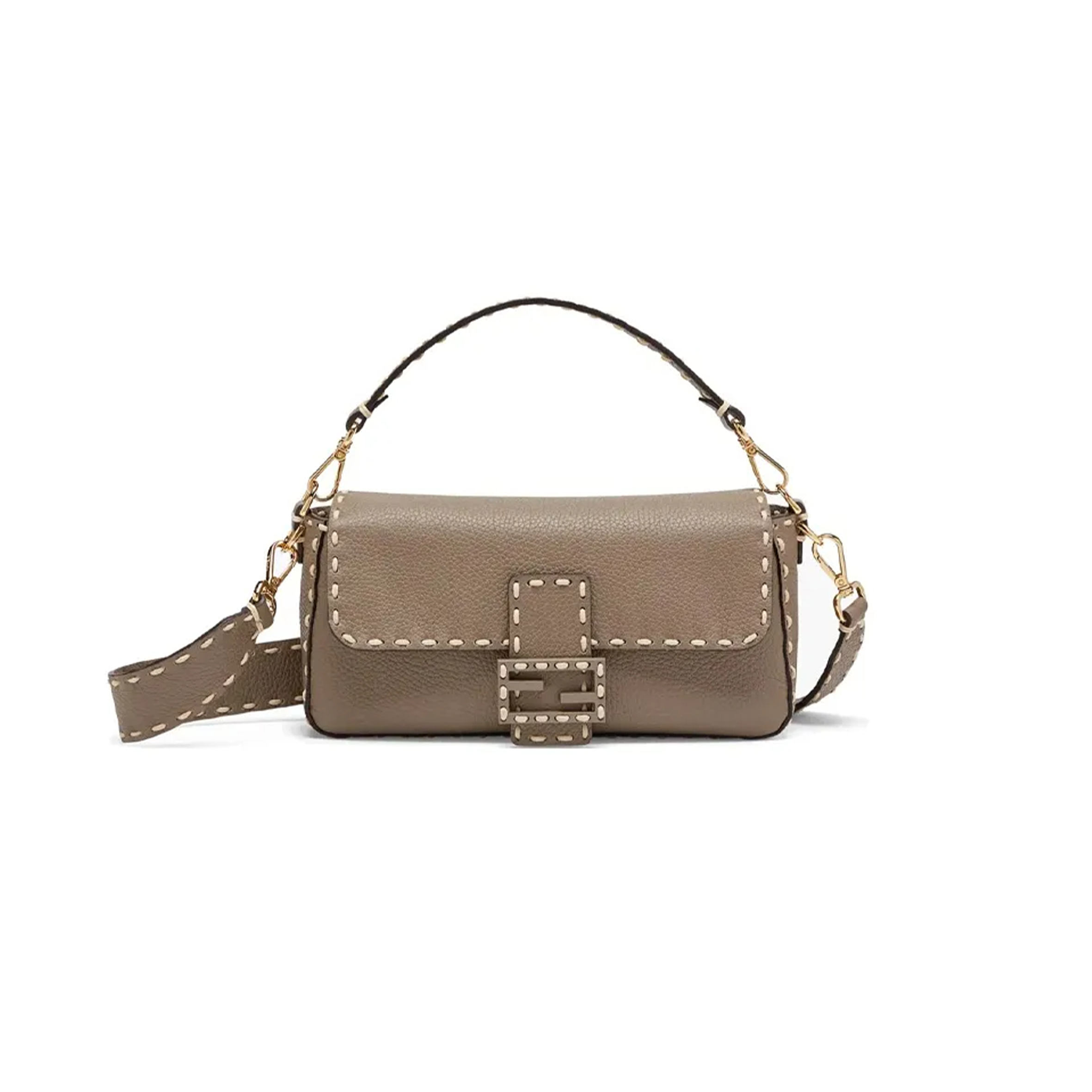 FENDI BAGUETTE LEATHER BAG 8BR600AH95F1F1M (27*15*6cm)